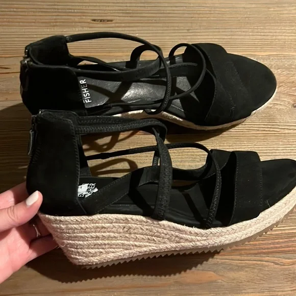 Eileen Fisher New Strappy Sandals Wedge 8.5 - Picture 3 of 7
